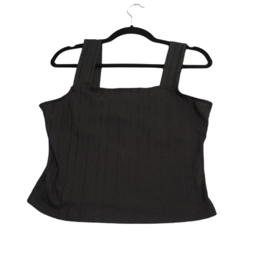💃 Suzy Sheir Elevated Black Dressy Crop Top - Size L 💃